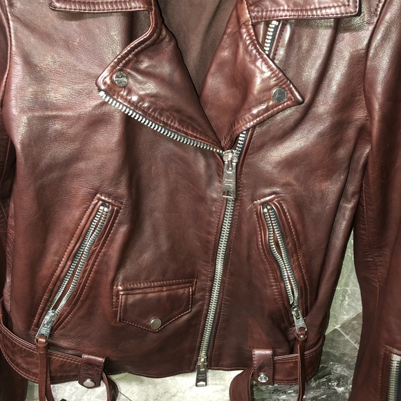 All Saints Balfern Leather Jacket - Picture 6 of 6